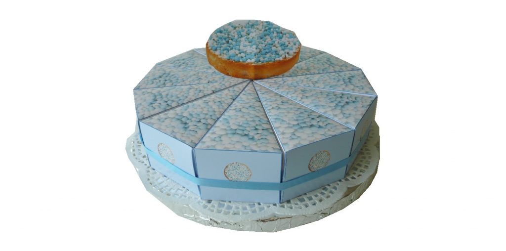 Taartpunt beschuit met muisjes