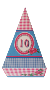 Taartpunt roze ruit