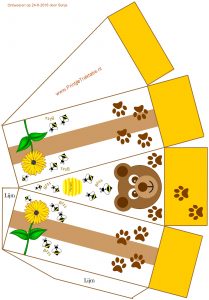 Taartpunt beertje patroon