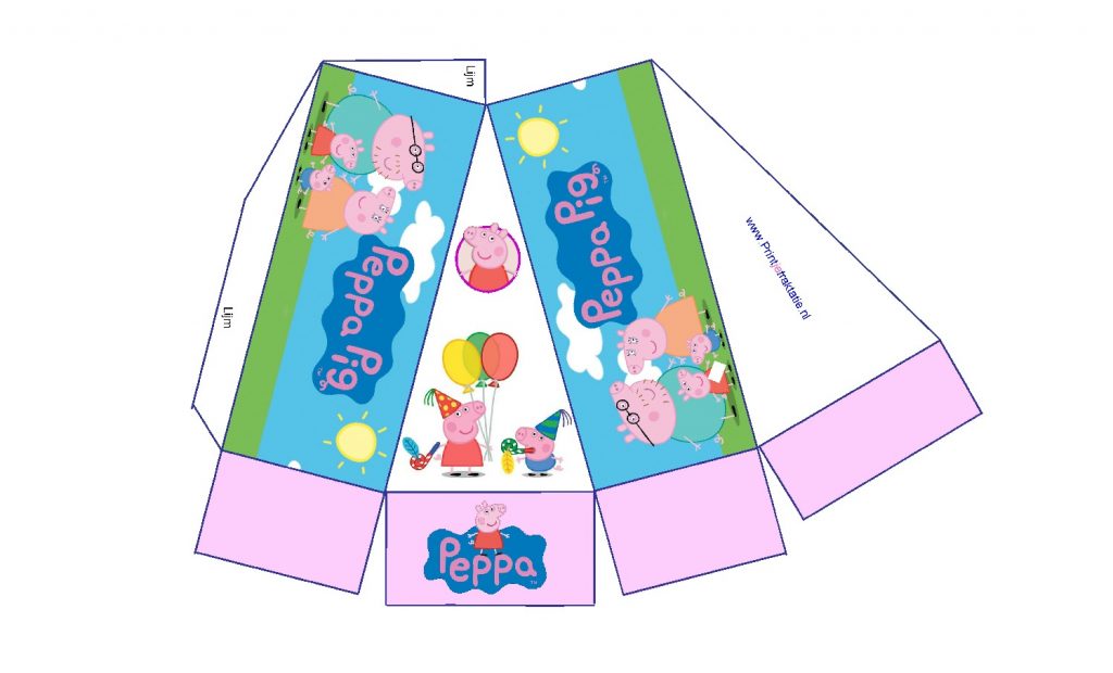 Peppa Pig taartpunt patroon