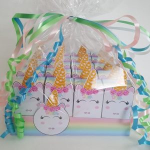 Unicorn traktatie doosjes trakteren