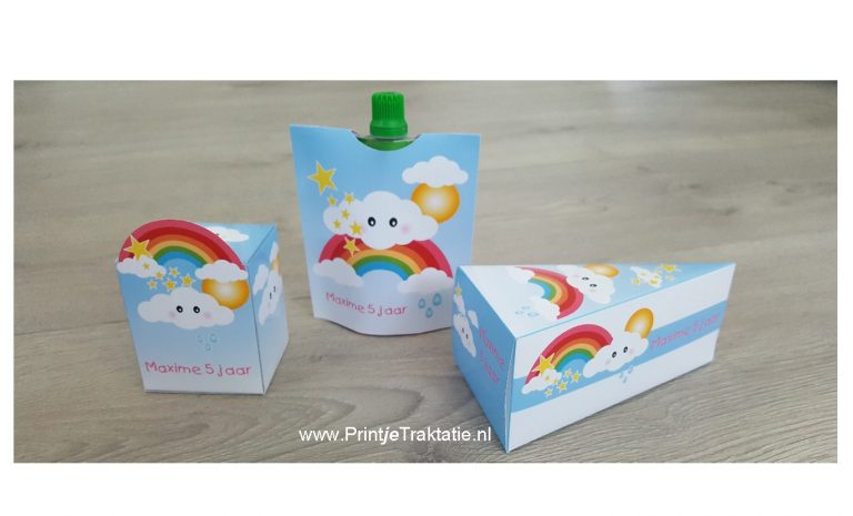 Wolkje met regenboog traktaties
