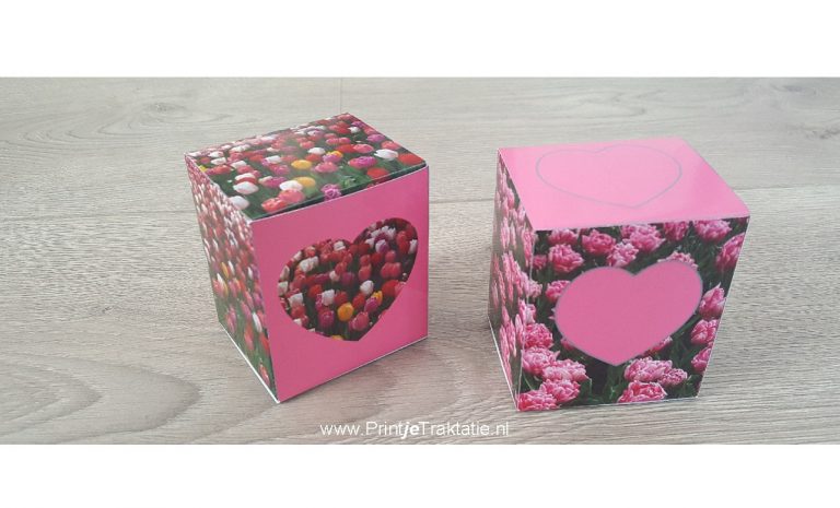 Tulpen doosje met hart
